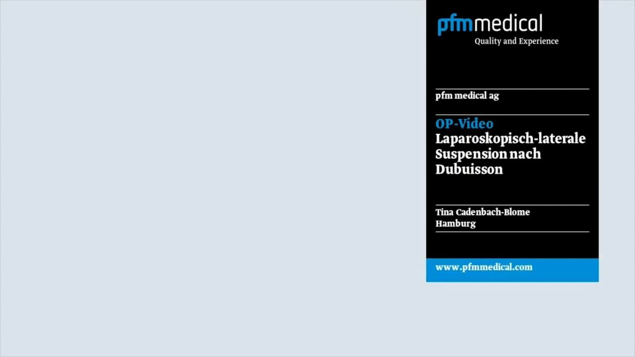 Laparoskopisch-laterale Suspension nach Dubuisson - OP-Video