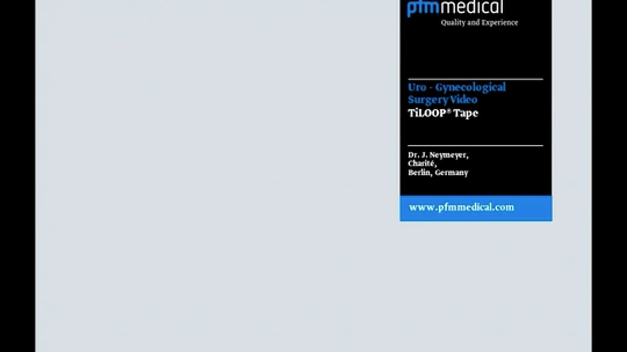 Suburethrale Bandeinlage in TVT-O Technik mit TiLOOP® Tape