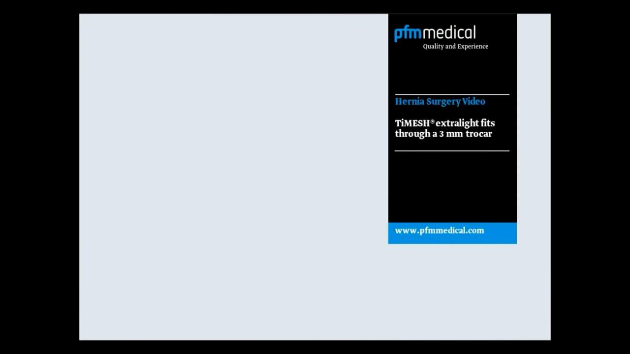 TAPP mit 3 mm Trokar bei Inguinalhernie mit TiMESH extralight